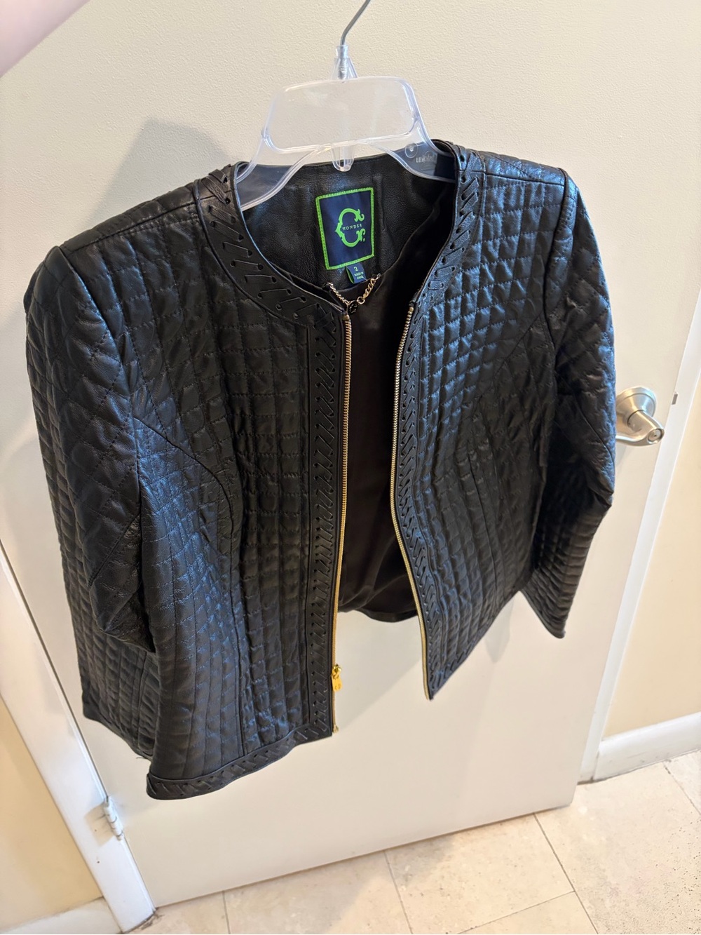 Quilted leather jacket